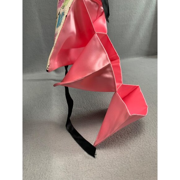 Vintage Satin Accordion Jewelry Travel Organizer With Ribbon Ties - Picture 3 of 7